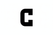 LETTER C WITH WHIE BACKGROUND AND BULK FONT